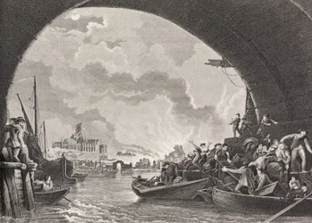 Der Große Brand von London, 1666, aus 